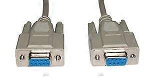Computer Cable, D Sub 9 Position Receptacle, D Sub 9 Position Receptacle, 10 ft, 3 m, Beige