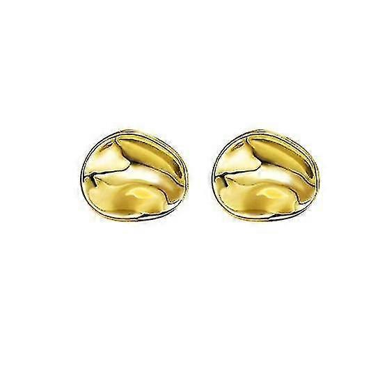 (gold)french Design Round Stud Earrings