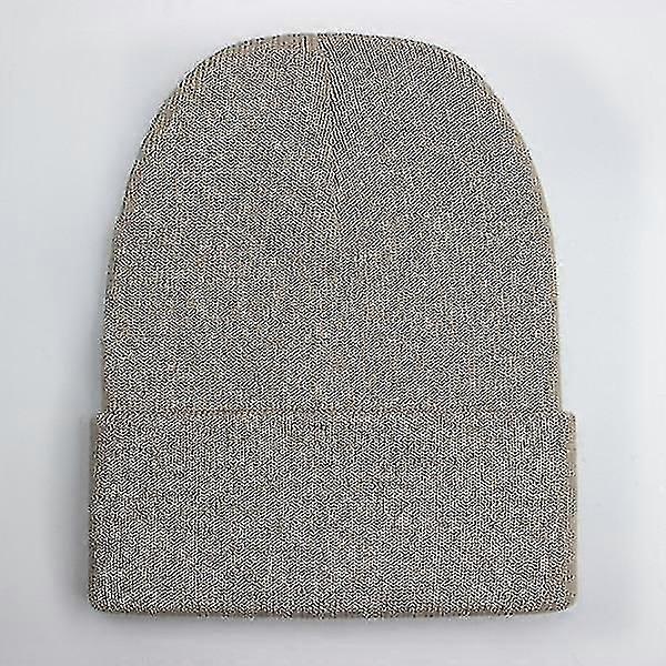 Autumn/winter Wool Blends Soft Warm Knitted Cap