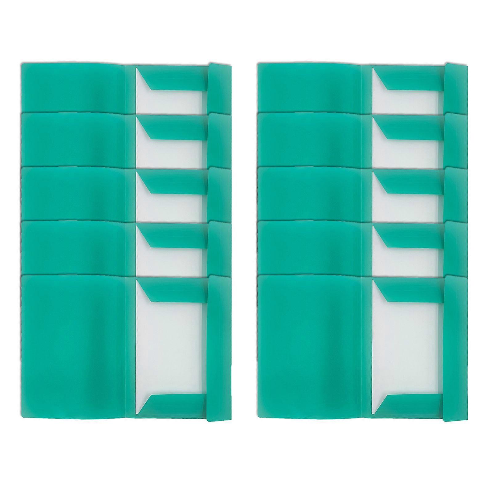 10 Pcs A4 School Postal Folder File Folder Plastic Corner Folder Easy to Use Document Folder School Office Supplies  Green