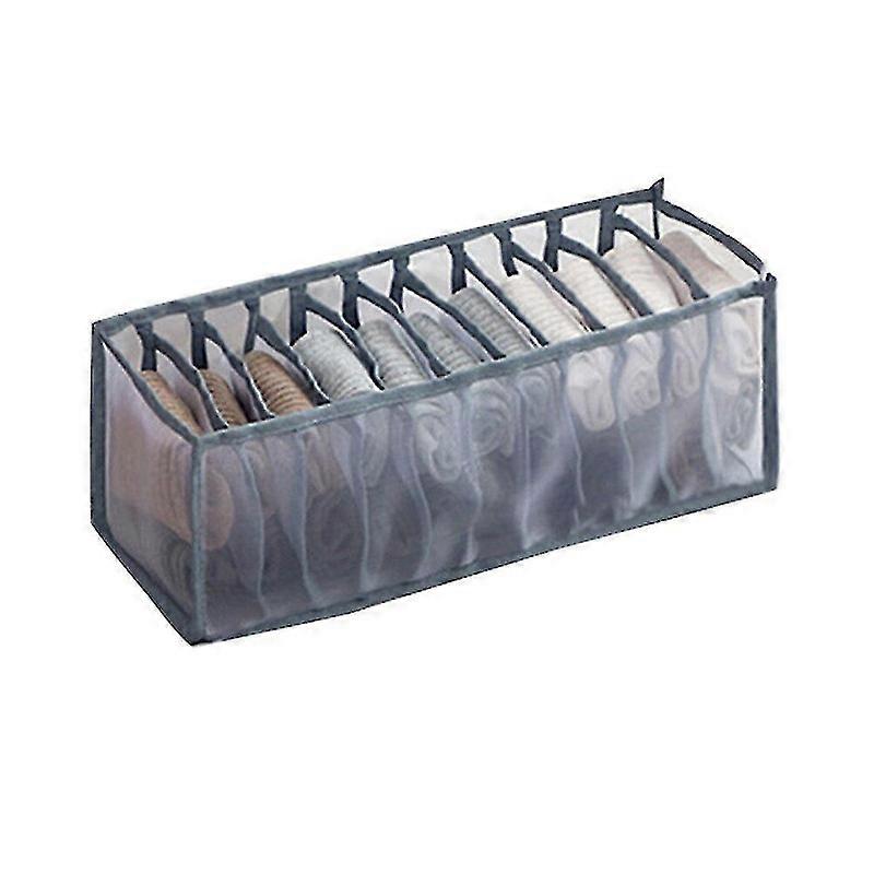 Εσώρουχα Σουτιέν Διοργανωτής Κουτί αποθήκευσης Συρτάρι Ντουλάπα Διοργανωτές Κουτιά Για Εσώρουχα Κασκόλ Κάλτσες Σουτιέν Εσώρουχα Organizador-11 Πλέγματα-Γκρι
