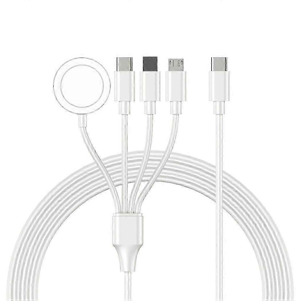 122cm for Apple Watch/Phone Type-C Plug 4-in-1 Charging Cable Watch Wireless Charging Dock,with