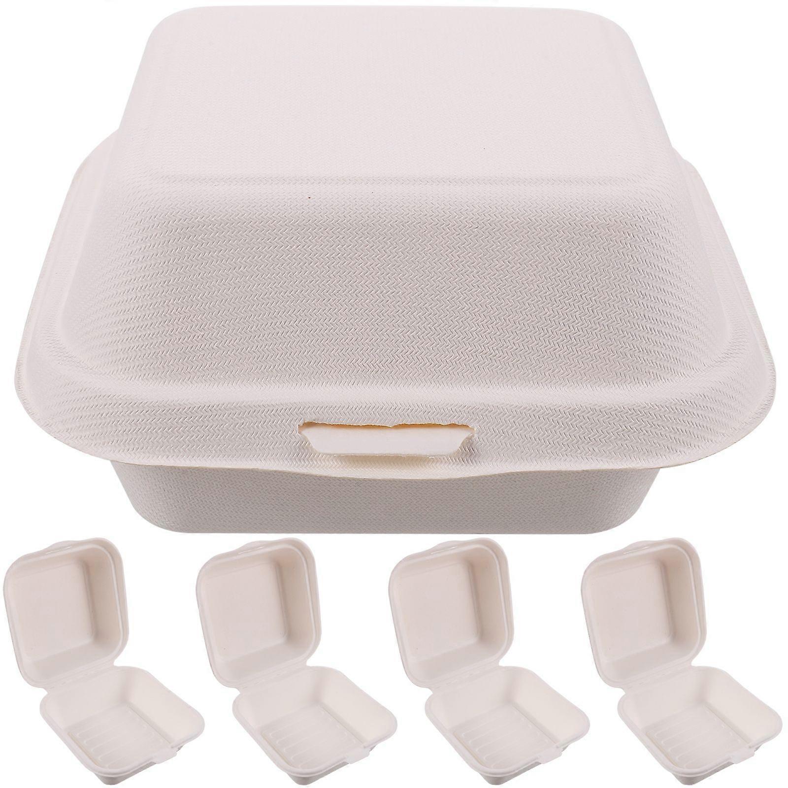 50pcs Take out Food Containers Disposable Hamburger Container Burger Boxes