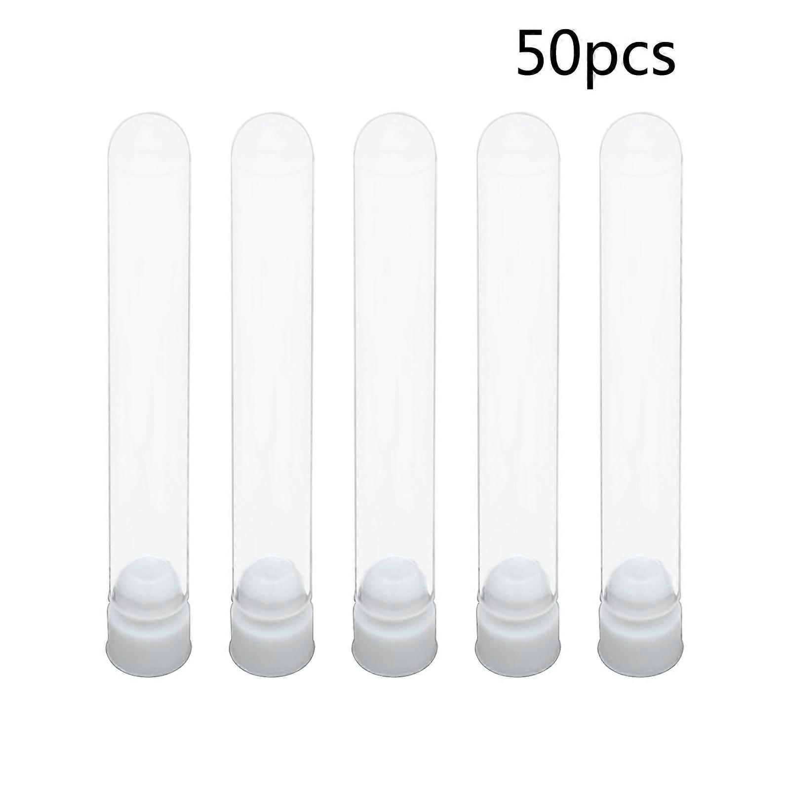 50PCS Professional Centrifuge Tubes Kit with Leak-Proof Caps Clear Lab Test Container Plastic Tubes for School Labs