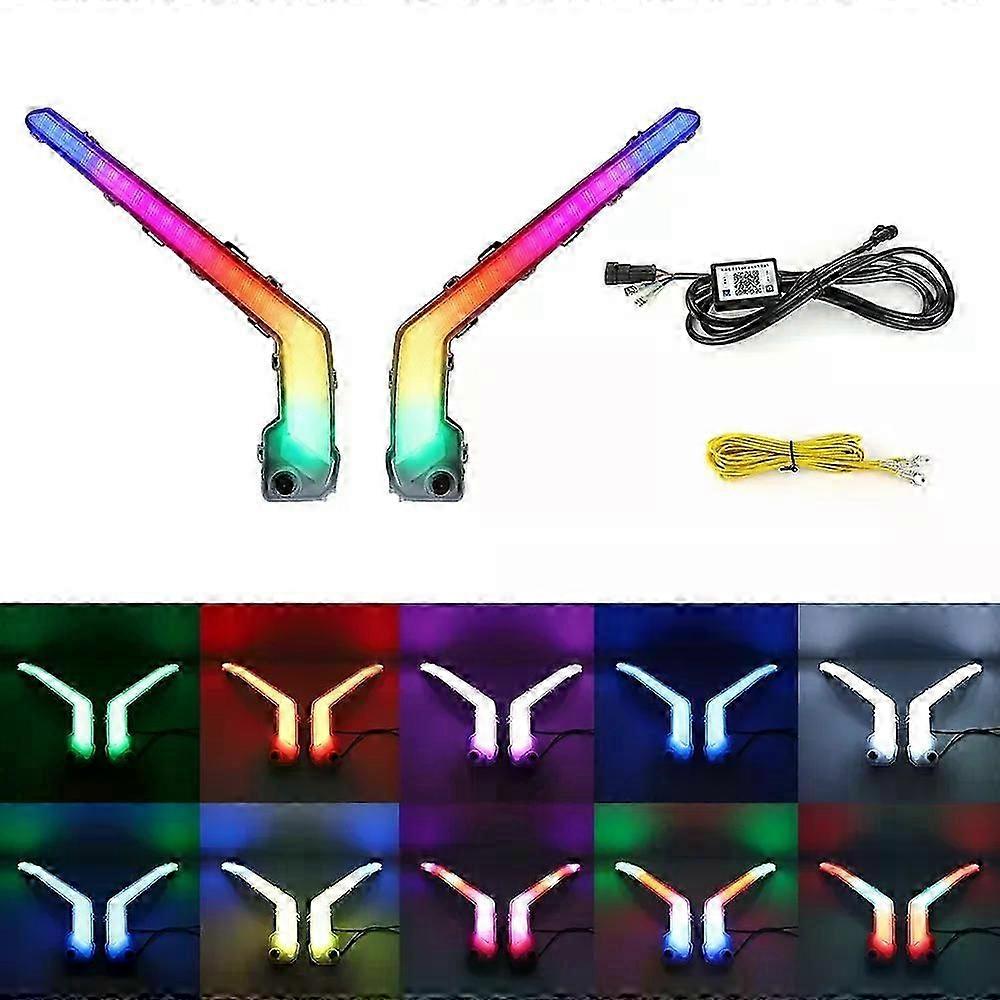 Led Front Turn Signature Light With Rgb Flow Lights Chasing For Utv Can-am Maverick X3 Xds Xrs Max Turbo R 2017-2022