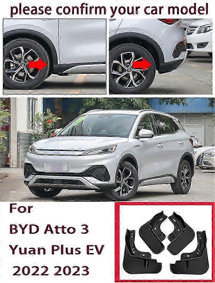 MudFlaps Suitable for BYD Atto 03 EV 2022 2023 4pcs Mud Flaps Splash Guard Mudguards Front Rear Fender Auto Styline Car Accessories
