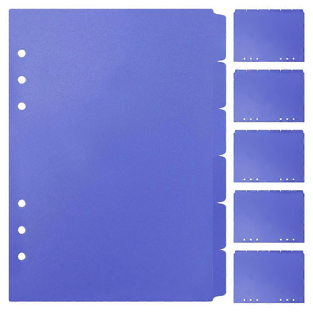6pcs A5 Size Binder Divider Plastic Dividers With Tabs For Notebook Budget Binder Journal And Daily Planner Supplies