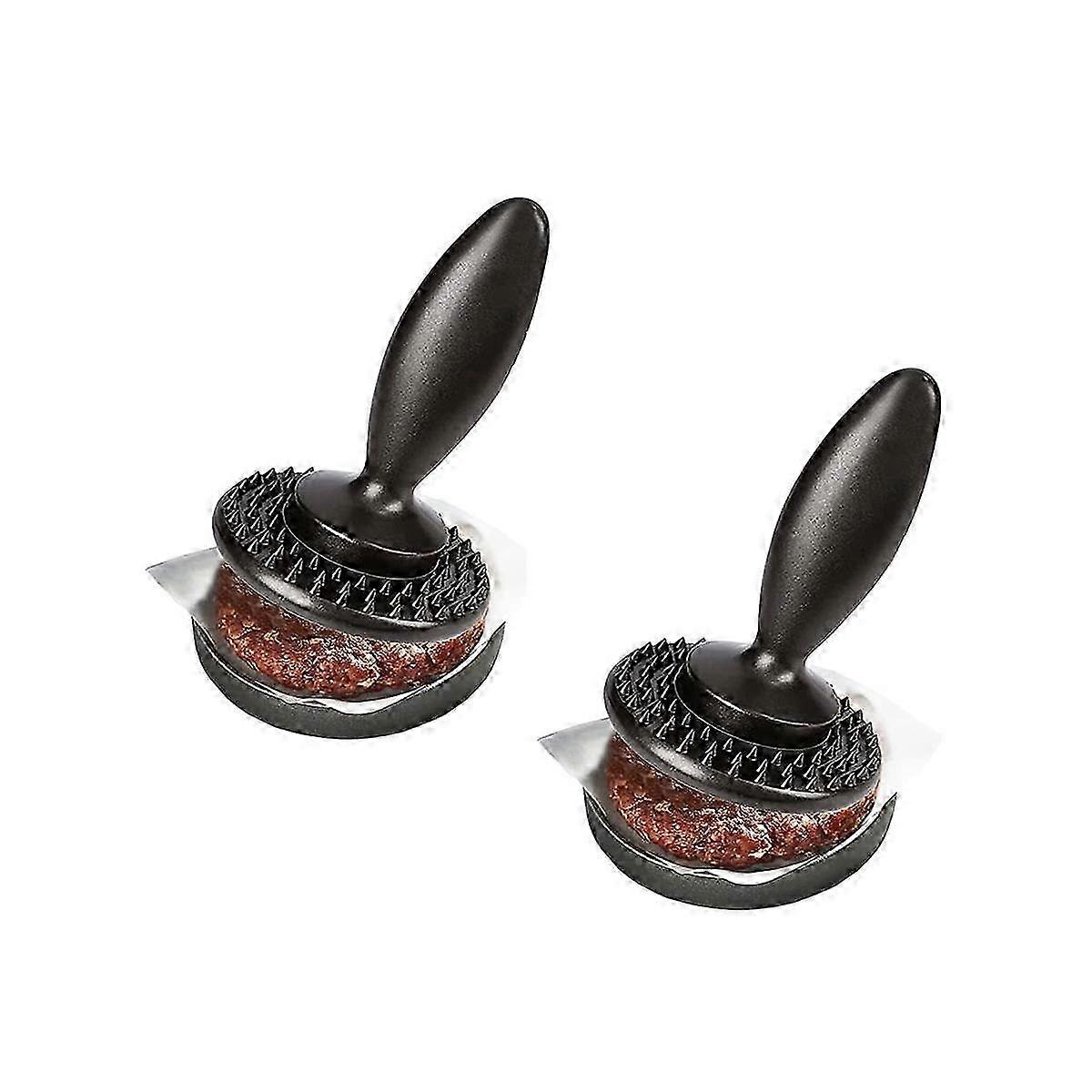 2Pcs Reversible Meat Tenderizer and Pounder, 3-In-1 Dual Sided Meat Tenderizer, Hamburger Press Pat