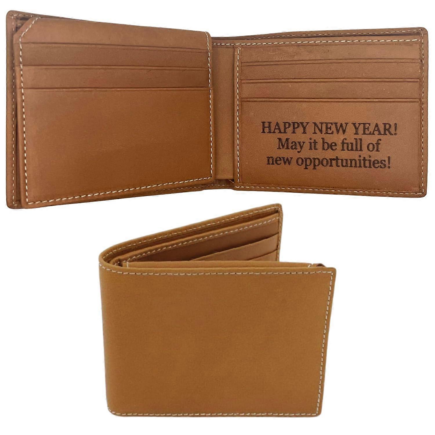 CraztZen Leather Wallet for Men, Blocking RFID with Gift Box (Brown)