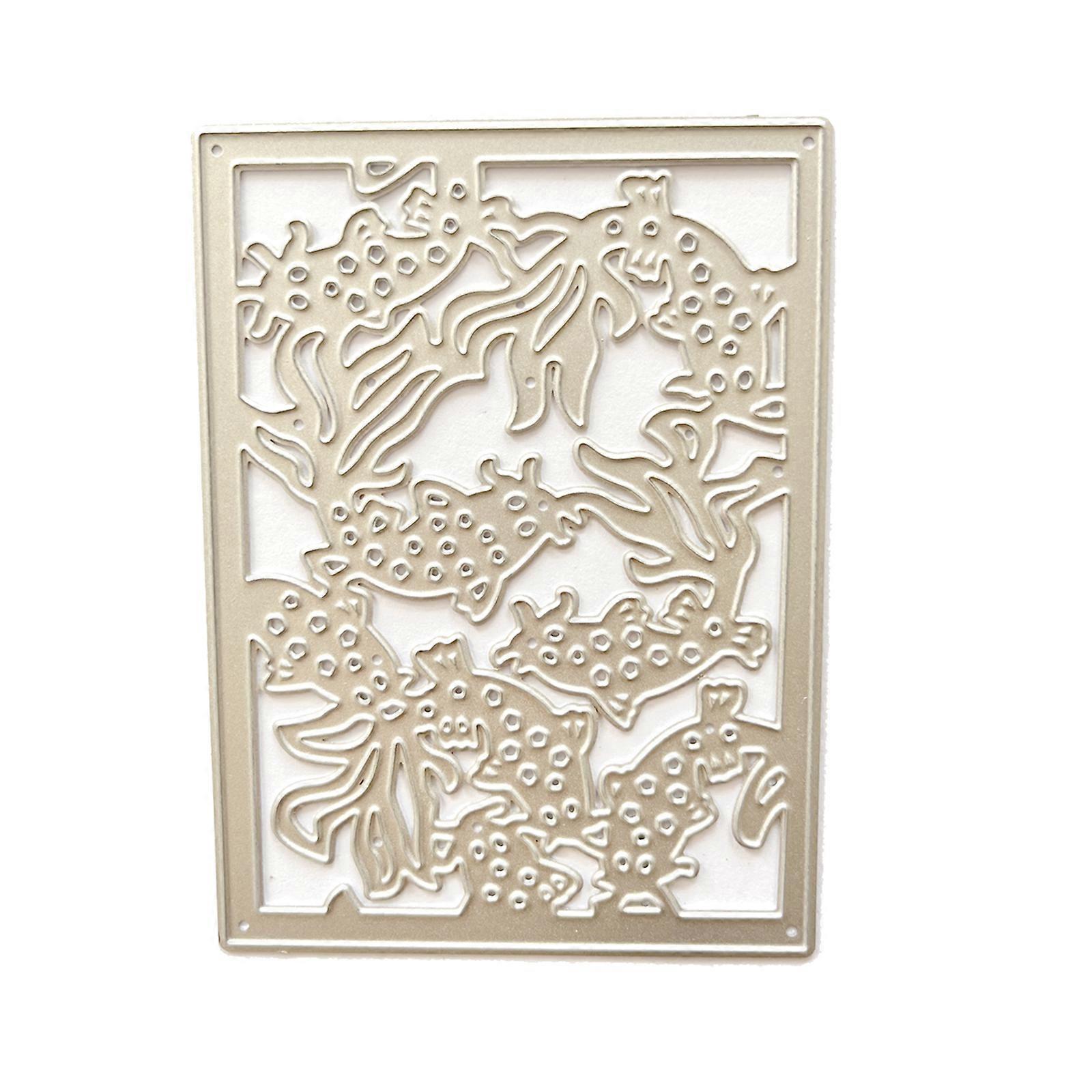 Metal Die Cuts Fish Embossing Stencil Cutting Dies for Card Making Scrapbooking Paper Craft DIY Template Handmade Multicolor