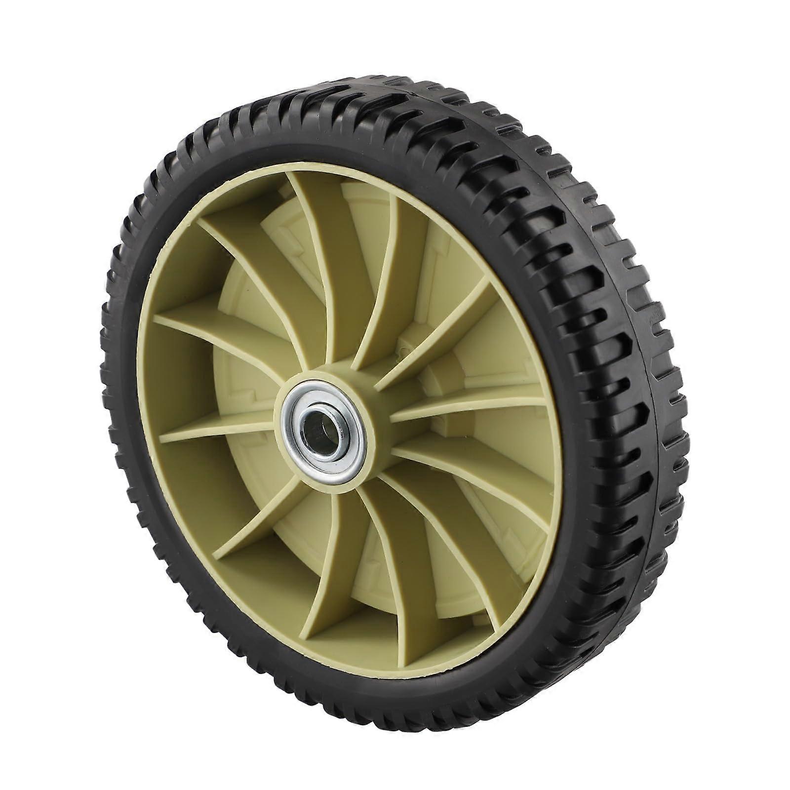 Universal Lawnmower Wheels Front And Rear Rubber 19.5cm Diameter Compatible With Most Mowers