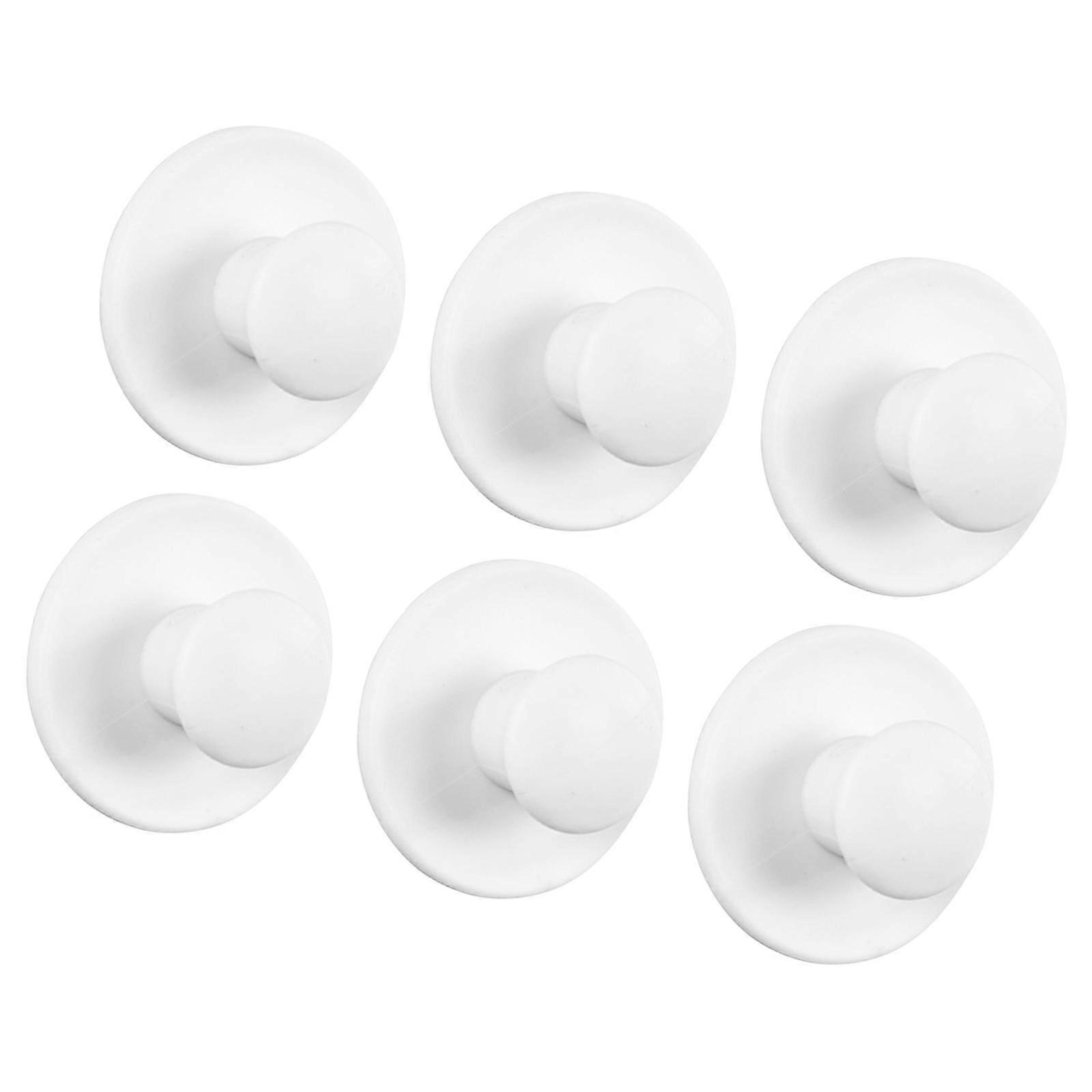 6Pcs Self Sticky Knobs Round Modern Hardware Handles Easy Installation for Home