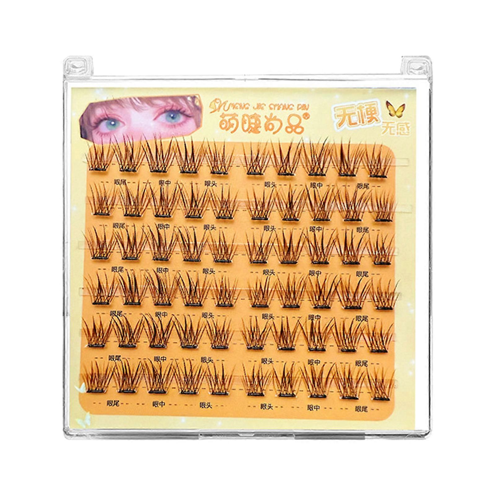No Glue Need Eyelash Clusters Ultra-Light Self Adhesive Eyelashes