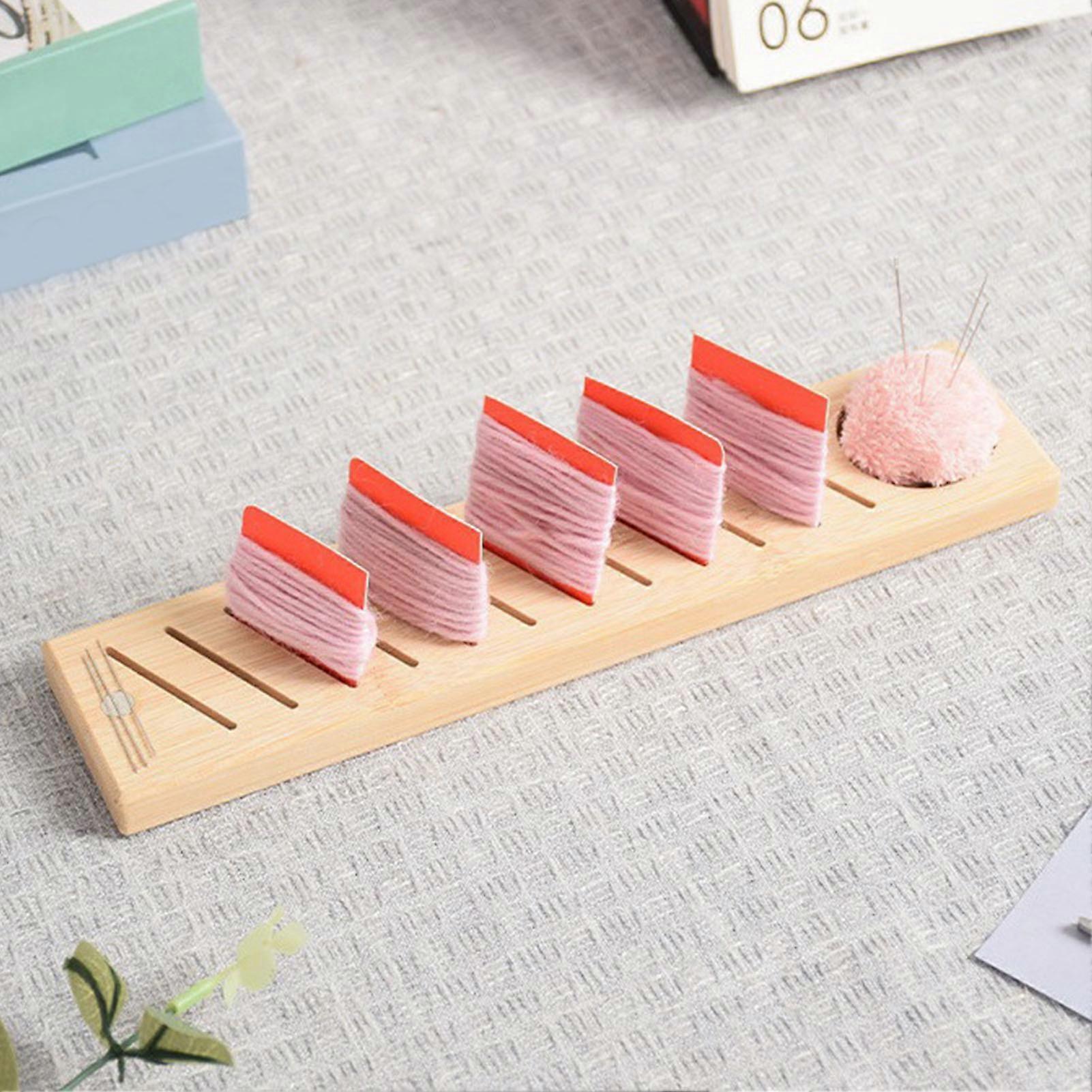 Embroidery Floss Bobbin Rack 12 Slots Bamboo Thread Holder