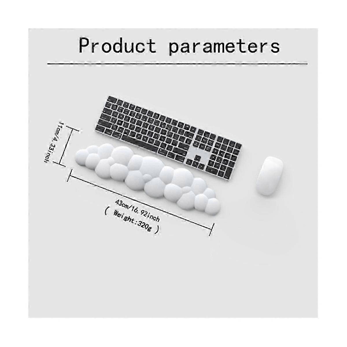 Cloud Keyboard Wrist Pad Memory Foam Hand Rest Cloud Mouse Keyboard Wrist Pad Suitable for Office G