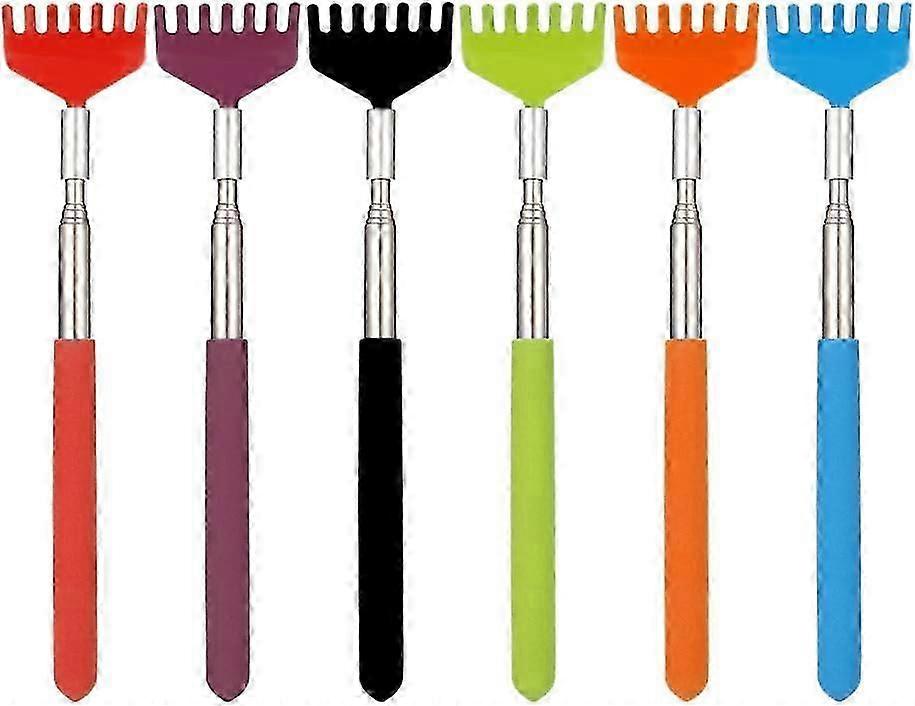 סט חדש 2025 של 6 מגרדי גב טלסקופיים, מגרדי גב עמידים מנירוסטה המתאימים למותגים שונים