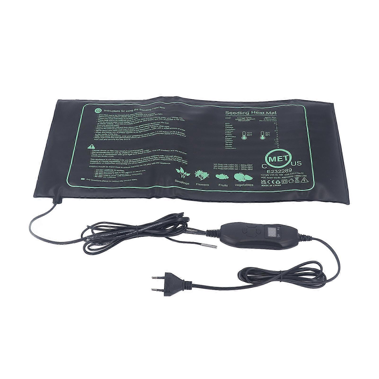 Seedling Heating Mat with Digital Thermostat, Waterproof, Efficient and Versatile, for Germination, EU Plug 220V
