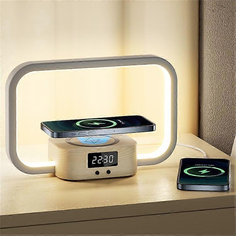 ZM-WRO1 3-in-1 Touch Control Bedside Night Light 10W Wireless Charger Digital Clock