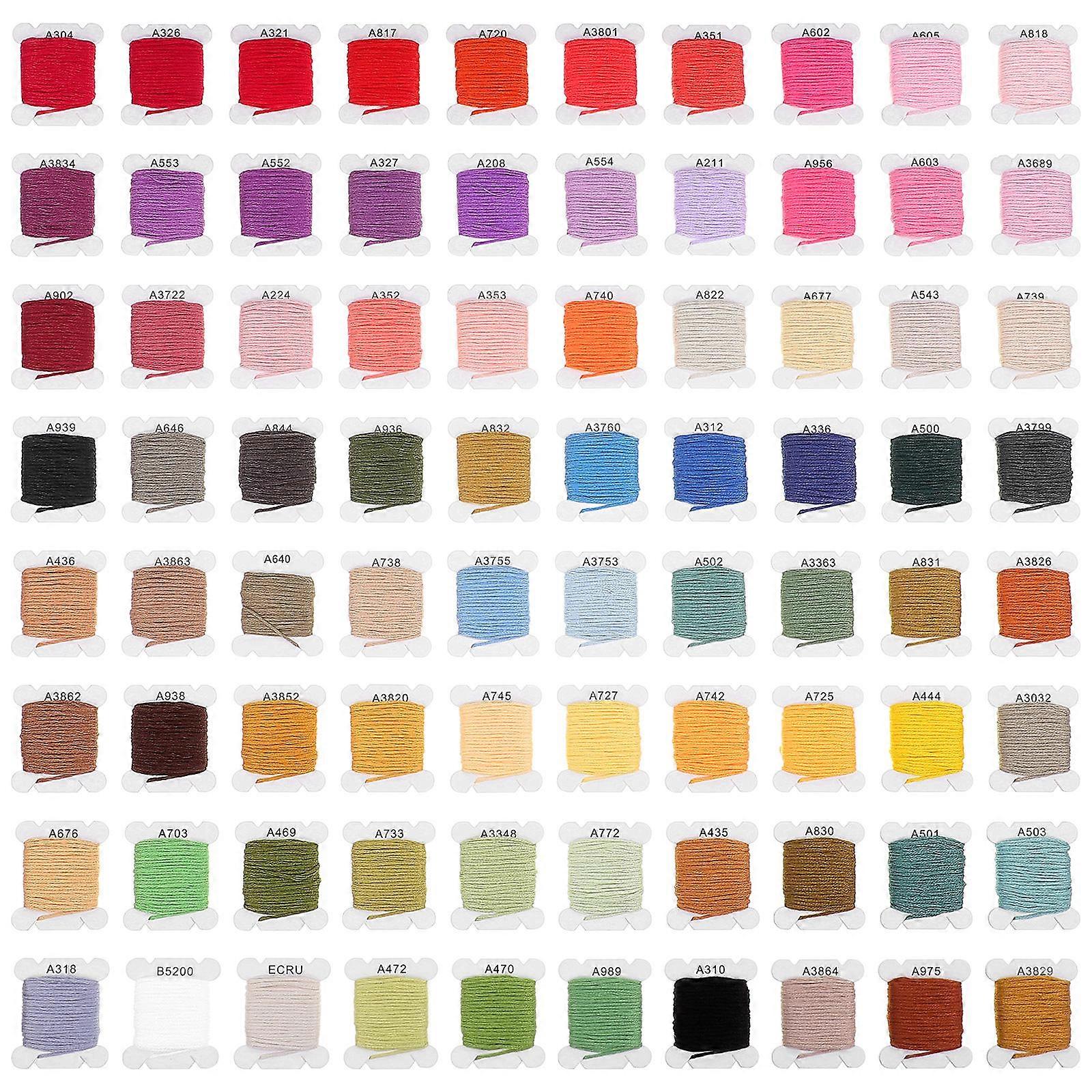 Embroidery Thread Set for Cross Stitch, Hand & Machine Sewing – Multi Color Craft Thread for DIY Projects