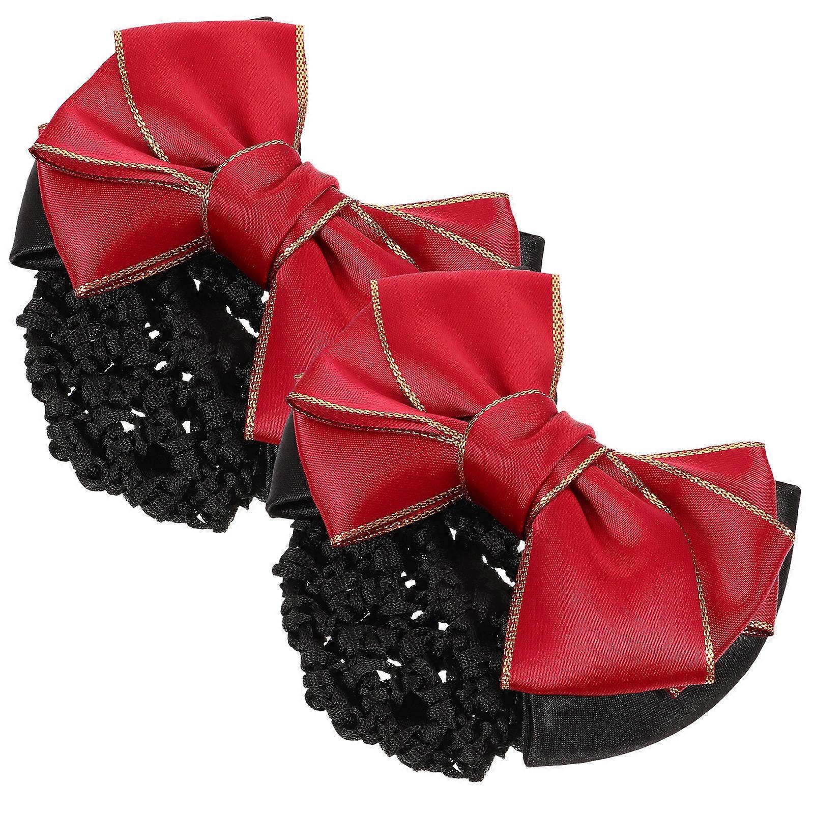 Red Bow Hairnet, Functional and Fashionable for Various Environments
