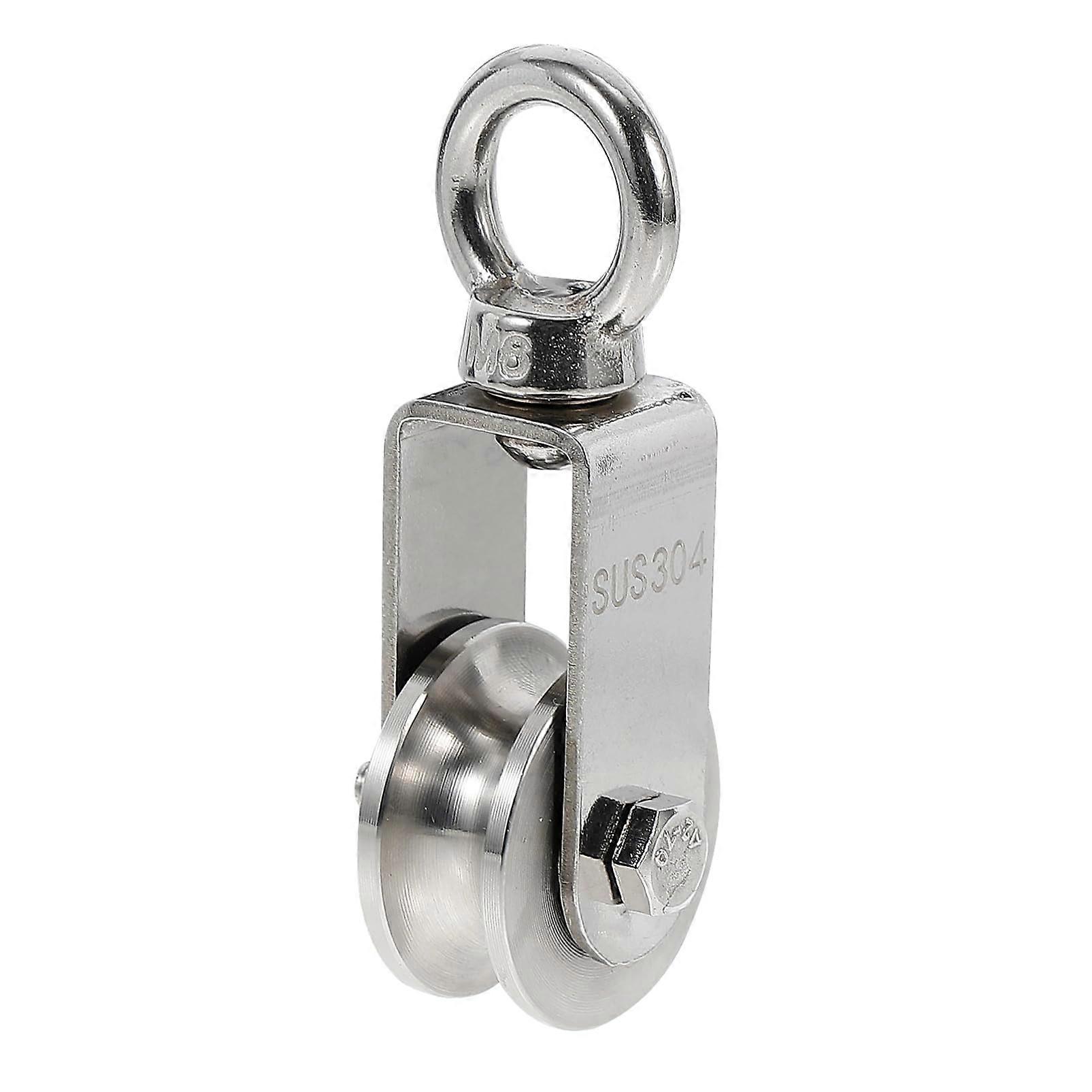 Stainless Steel Single Disc Block U Groove with Swivel for Industrial Applications Pulley for Ropes and Cables High Load Capacity
