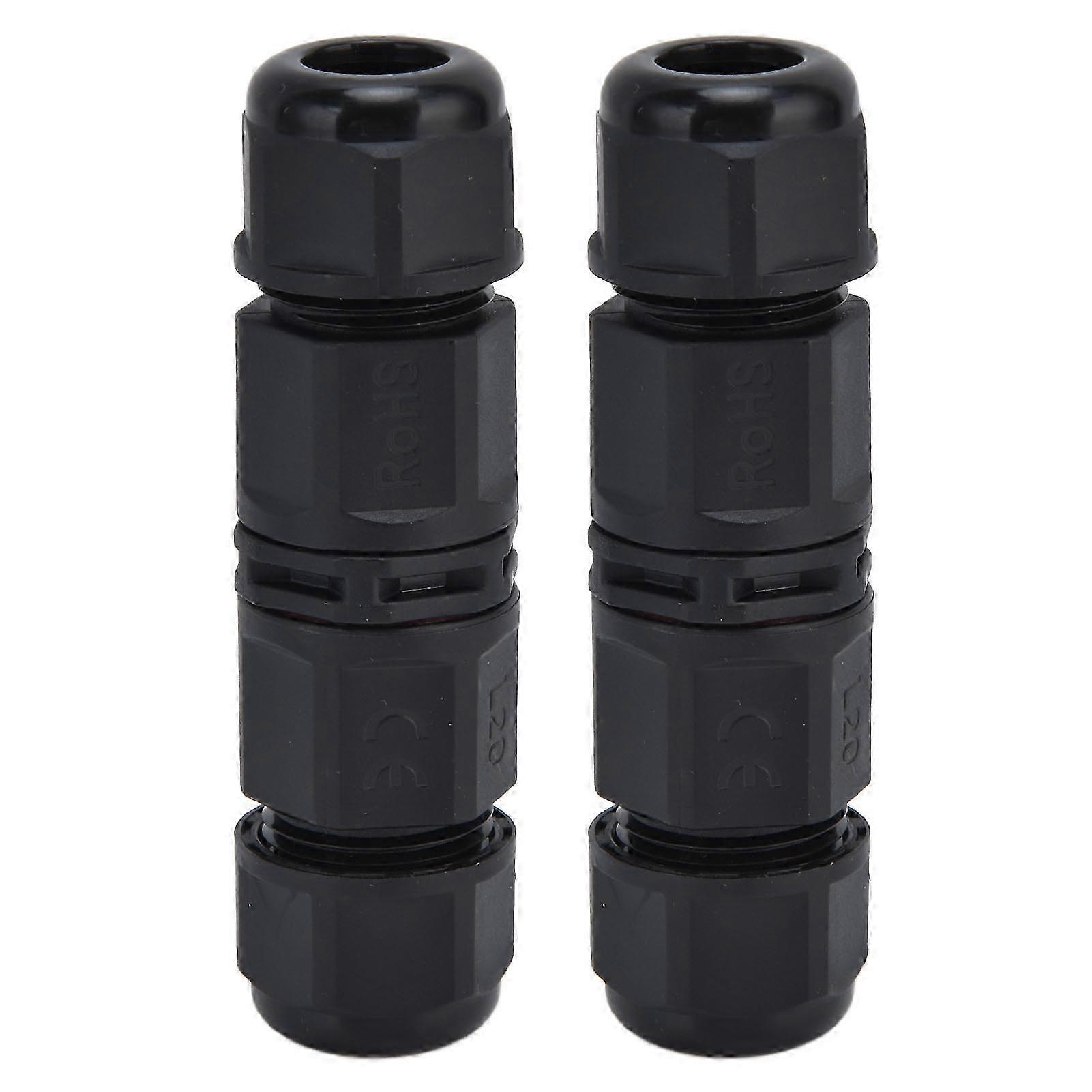 2Pcs Waterproof Wire Connectors 250V 16A 4 Pin Quick Connect Adapter