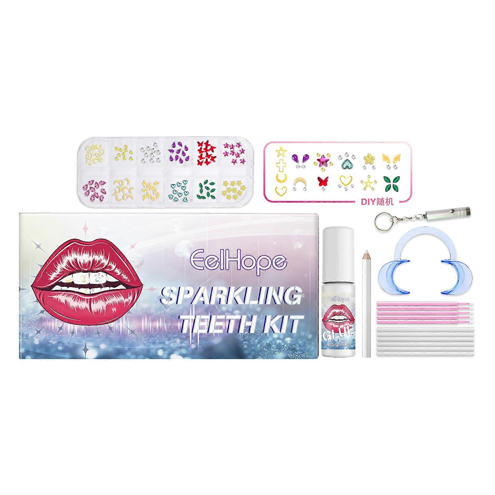 Flash Dental Drill Set Kreativ DIY Mote Skjønnhet Dental Spice Smykker Dental Smile Krystall Tannbor