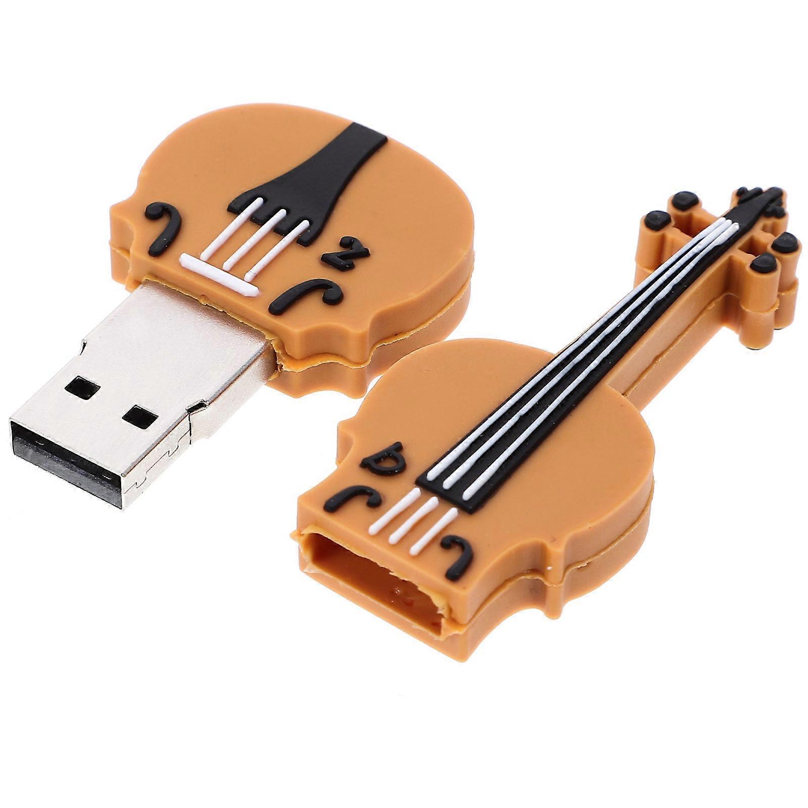 PVC USB Flash Drive Viola Shape Musical Instrument Memory Stick Friends and Families 1Pack