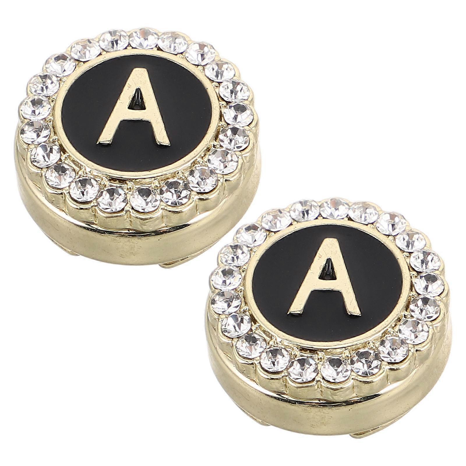 Classic Initial Cufflinks Zinc Alloy And Rhinestones Cufflinks For Men Weddings Special Events 1.80X1.80X0.60CM Square Business Style 1 Pair
