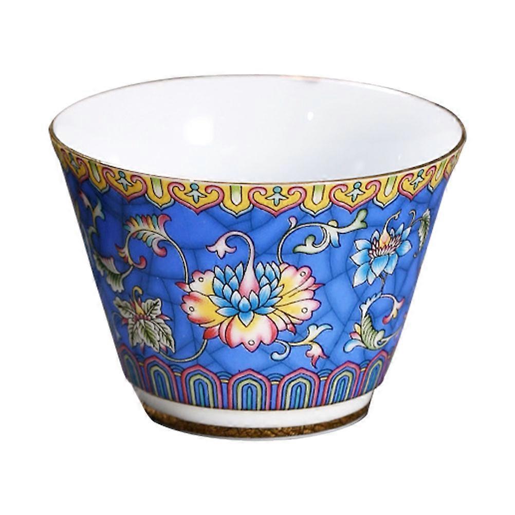 Retro Ceramic Teacup, Delicate Chinese Style, Elegant Design, Multi Functional, Portable for Home, Office and Tea House Use