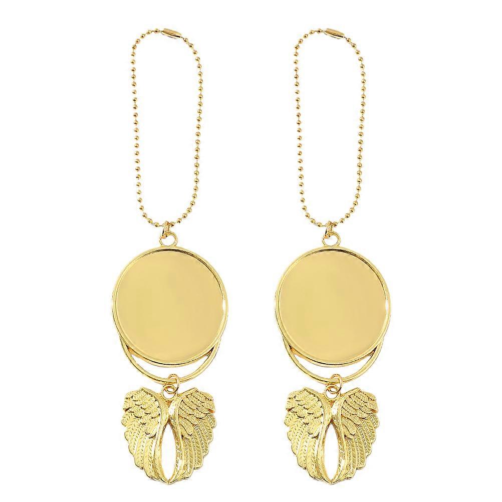 Rear View Mirror Charm Wing Pendant Car Decor Accessories Charm 2Pcs