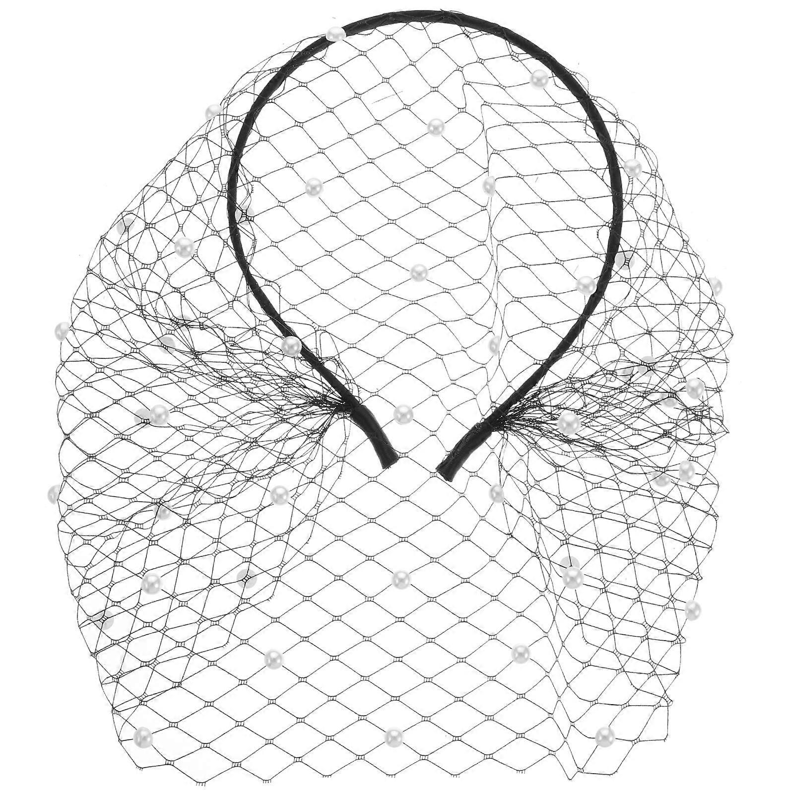 Elegant Bridal Mesh Headband Veil for Weddings, Festivals, Parties, Masquerades & Photography – Minimalist Accessory for Brides & Guests