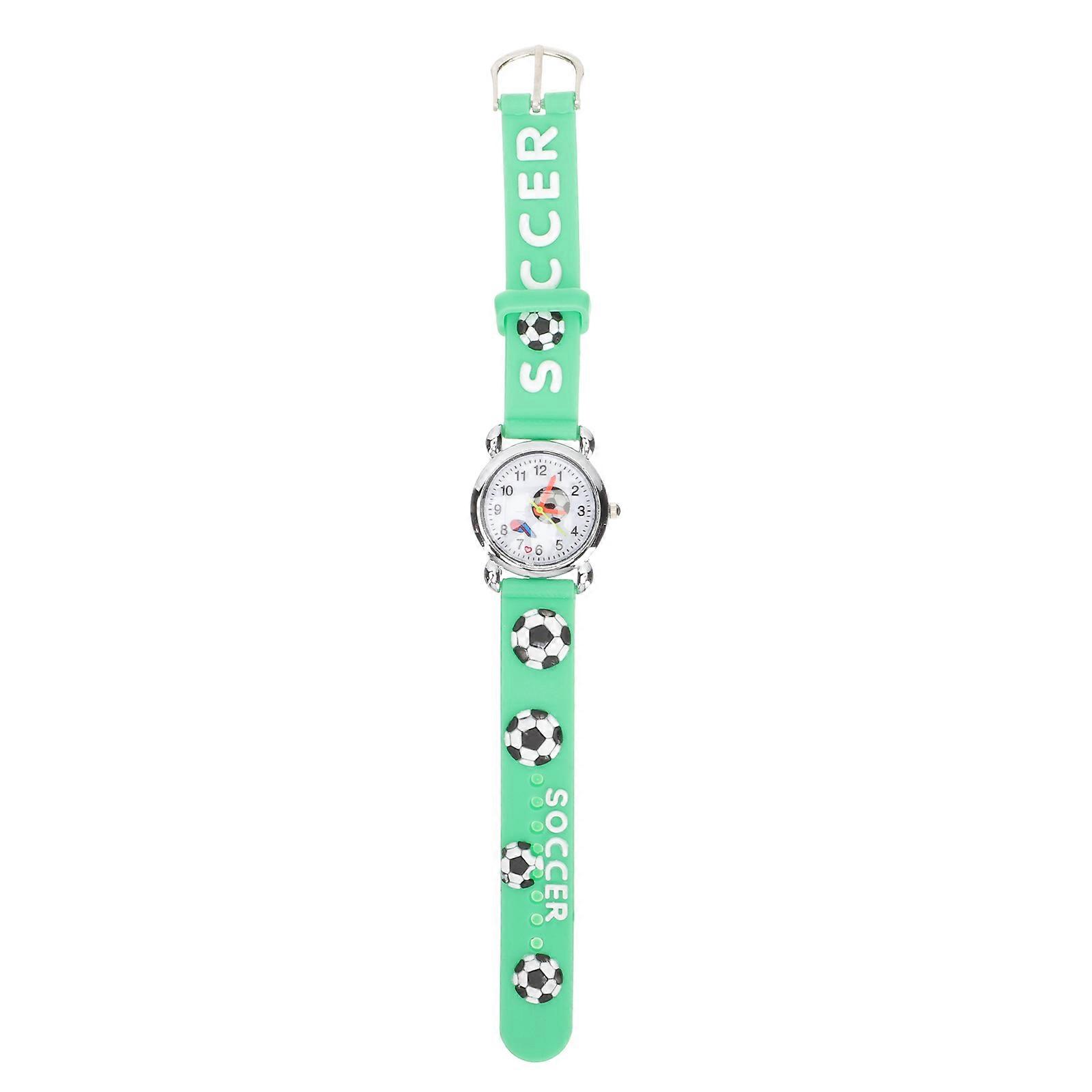 Adorable Kids Watch Kid-Friendly Student Watch With Adjustable Strap For Everyday Use Green 19x2.8cm 1Pcs