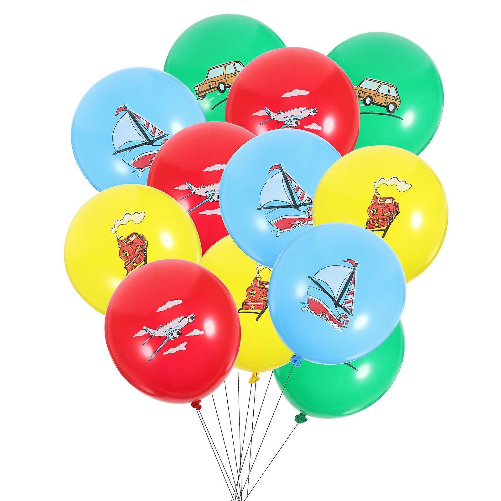 Birthday Party Balloon Decoration Transport Theme Balloons Latex Traffic Balloons Vehicle Latex Balloons 12Pcs