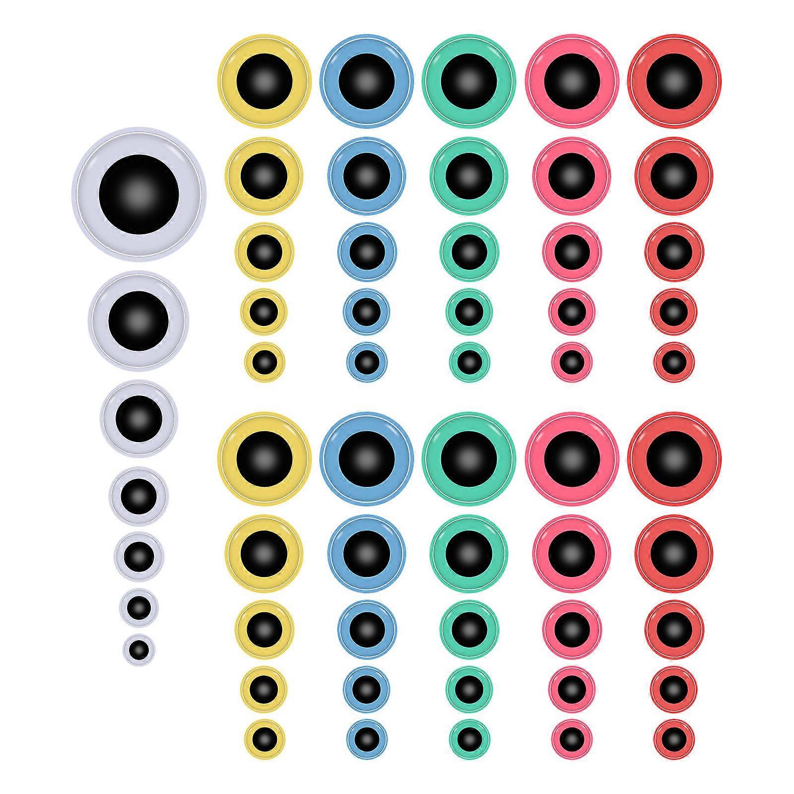 Self Adhesive DIY Doll Eyes Black White Craft Eyes 200pcs for Handmade Dolls Art Projects Crafts to Enhance Creativity and Hand Skills