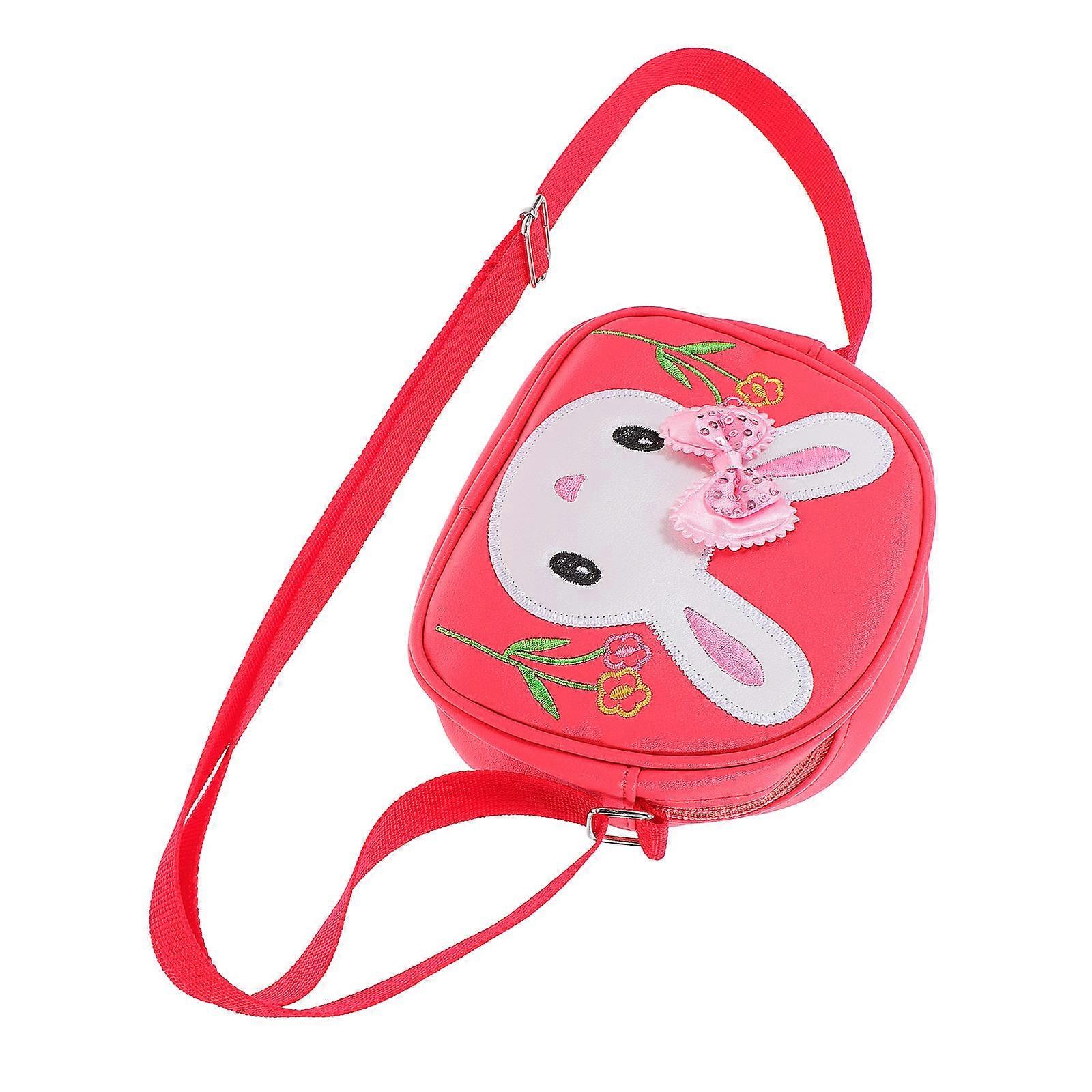 Purse For Little Girls Mini Purse Cute Rabbit Shape Daily Use School Trips Watermelon Red 1Pcs