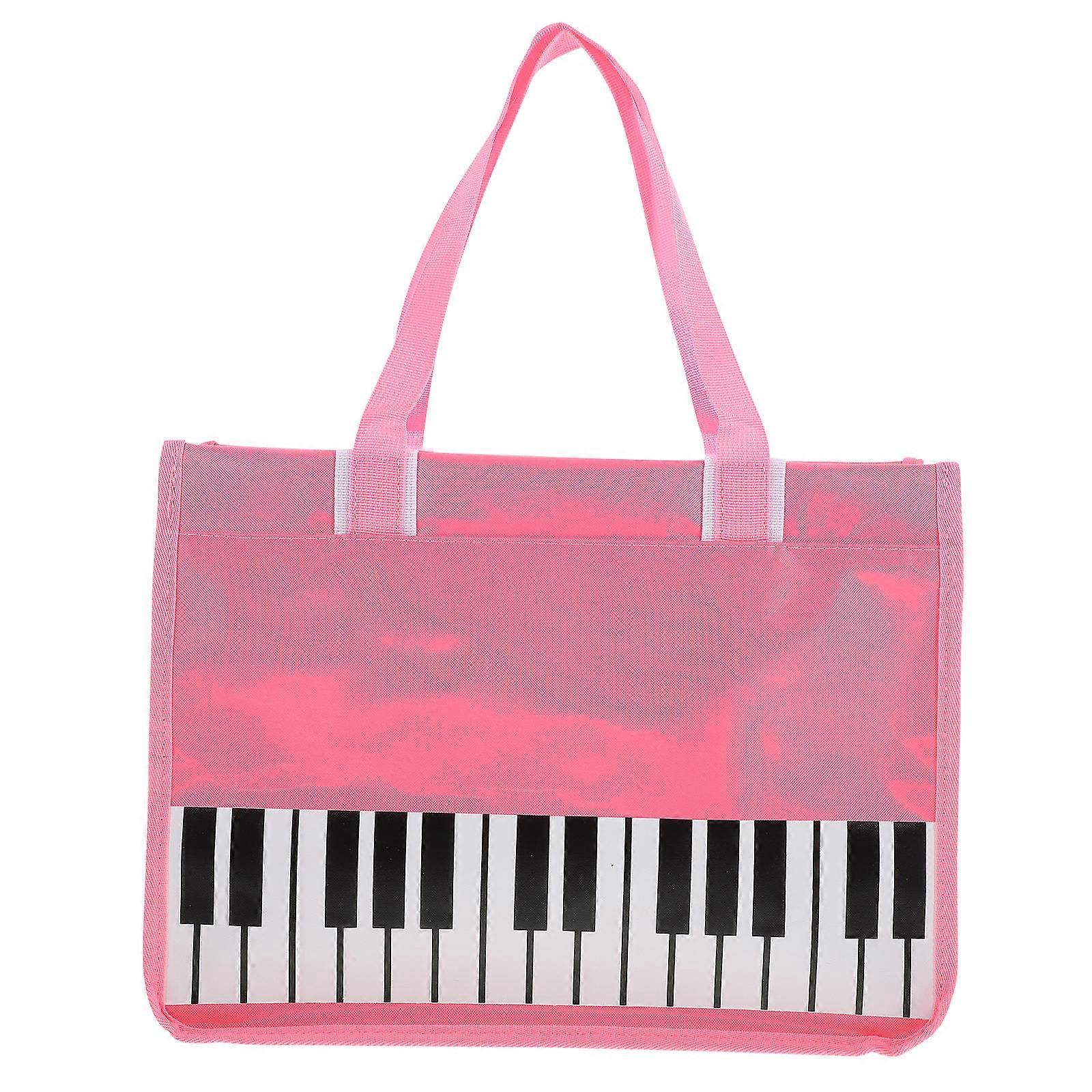 Portable Pink Piano Keyboard Bag – Large Durable Sheet Holder for Musicians Rehearsal Performance Use
