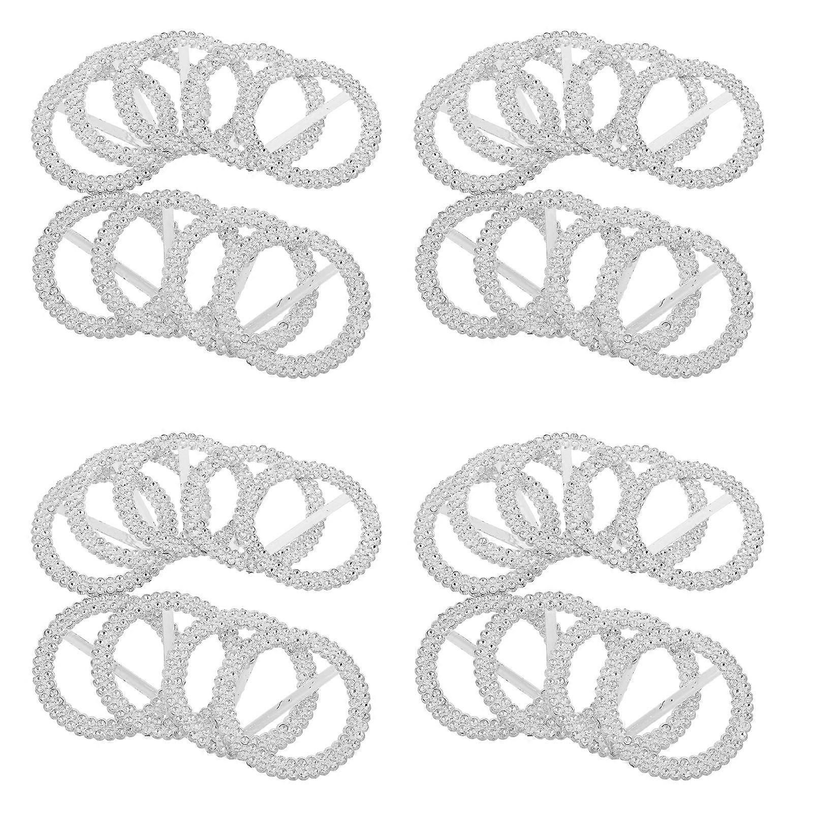 Here's a refined and professional product description for your **100pcs Tone Rhinestone Buckle Clips Chair Sash Slider**:
### **100PCS Rhinestone