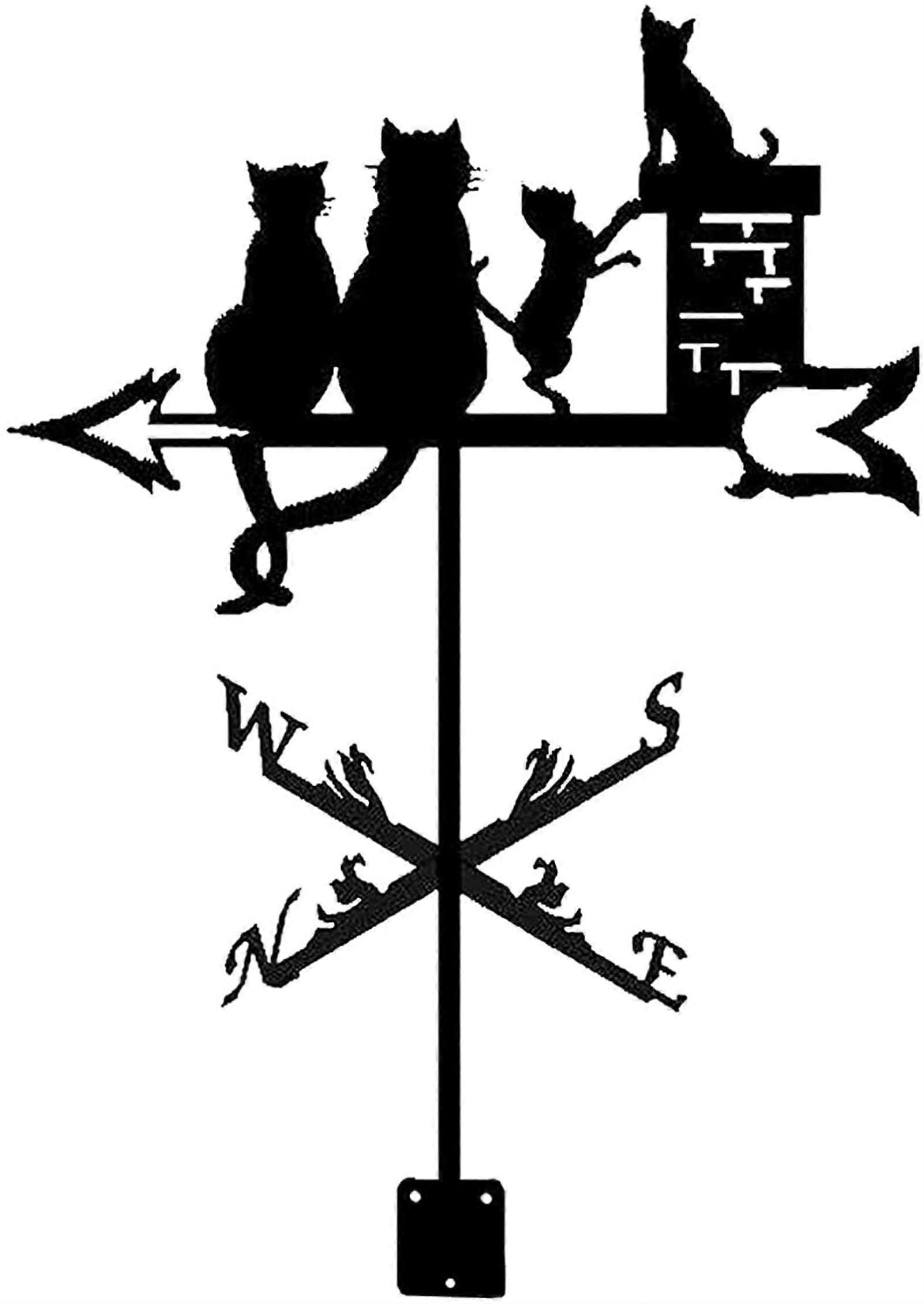 Weather vane Stainless steel Wind direction indicator With bracket