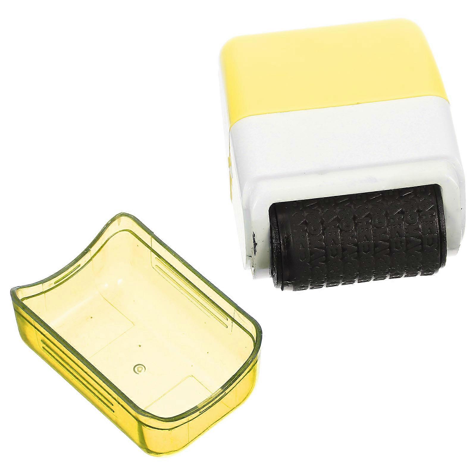 Privacy Stamper Roller Stamp Postcards Rectangular Information 1Pcs