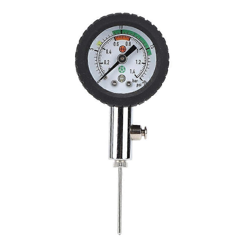 Ball Pressure Gauge, Pointer Pressure Gauge with Side Valve Button for Basketball Volleyball Football Ref: 3630
