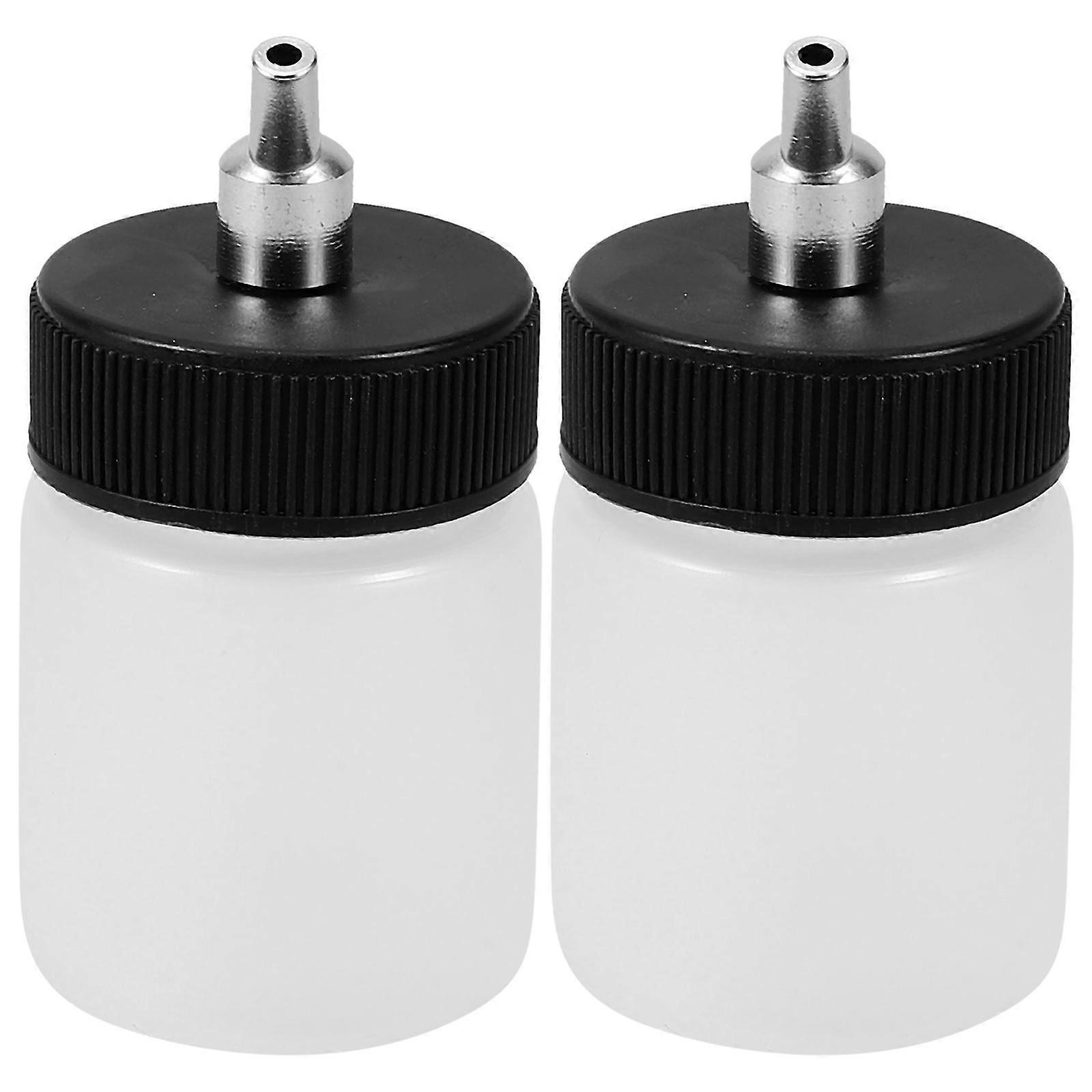 2Pcs Refillable Spray Paint Can Plastic Reusable Pigment Container Airbrush Pigment Container