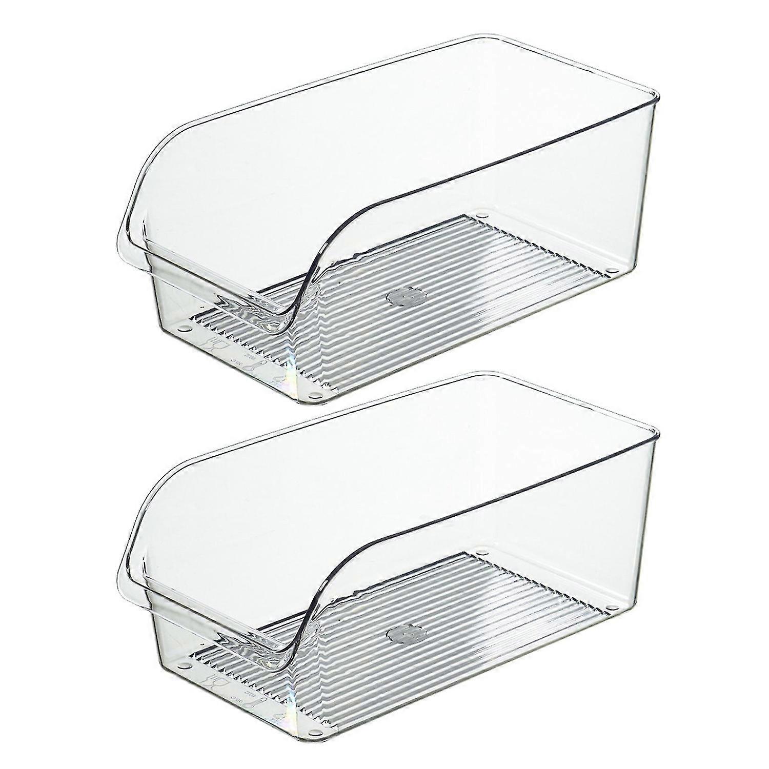 Multi-Purpose Open Top Clear Fridges Storage Box Space-Saving Egg Storage Box for Beverages Food