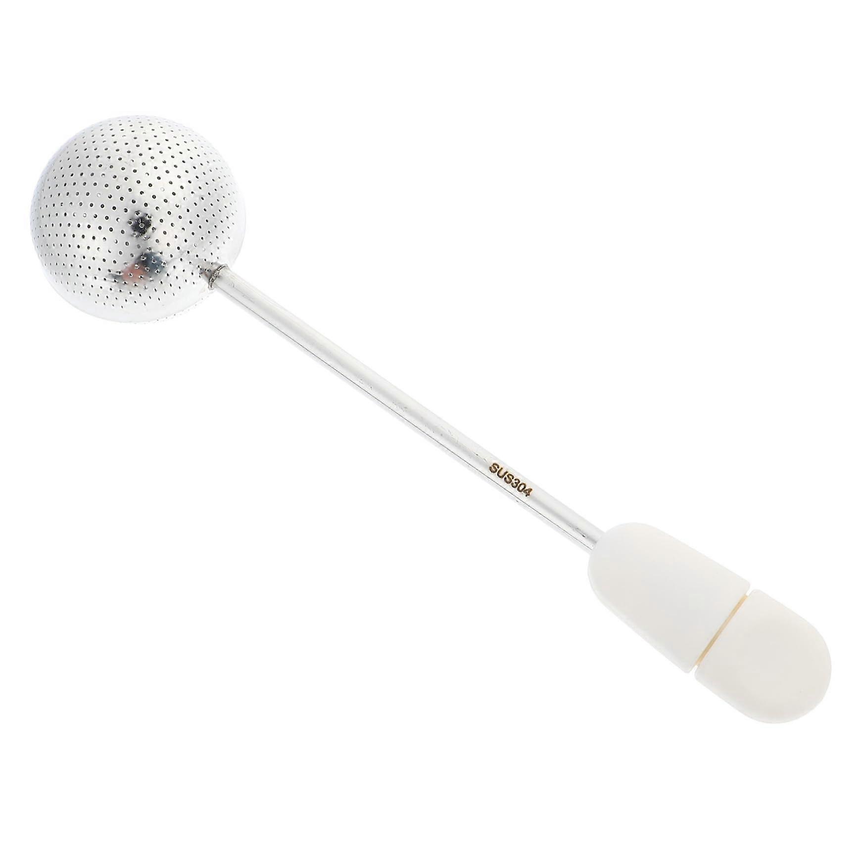 1 piece tea strainer with long handle portable tea filter for a perfect infusion for tea lovers reusable to use clean white