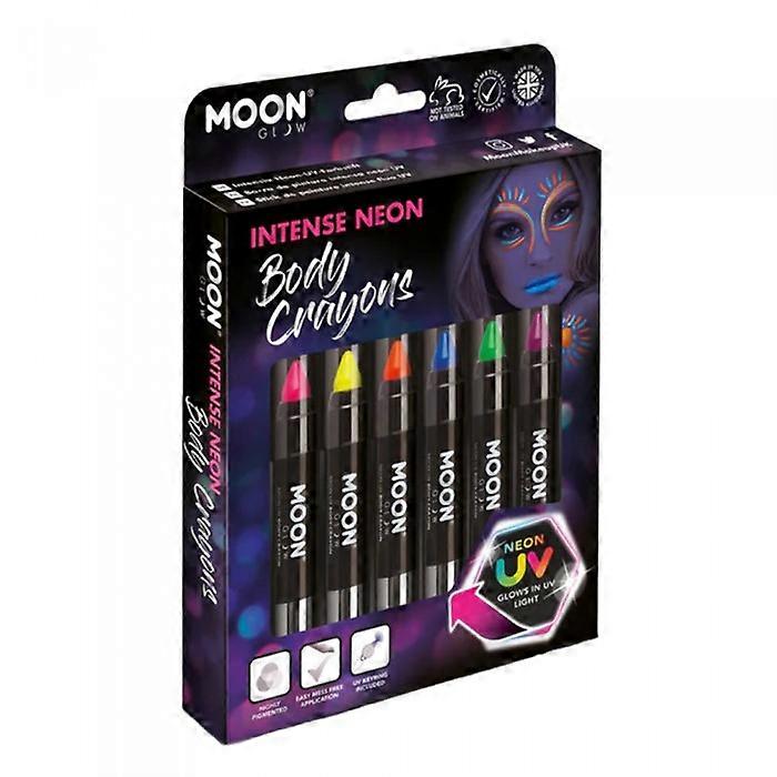 Moon Glow Intense Neon UV Body Crayons (Pack of 6)