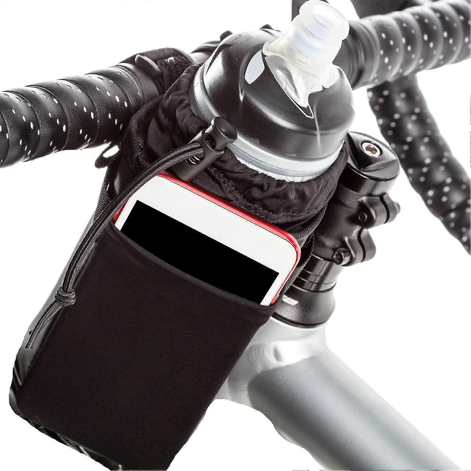 Bicycle Bottle Holder and Handlebar Bag - Waterproof Front Frame Storage Bag for Road and Mountain Bikes