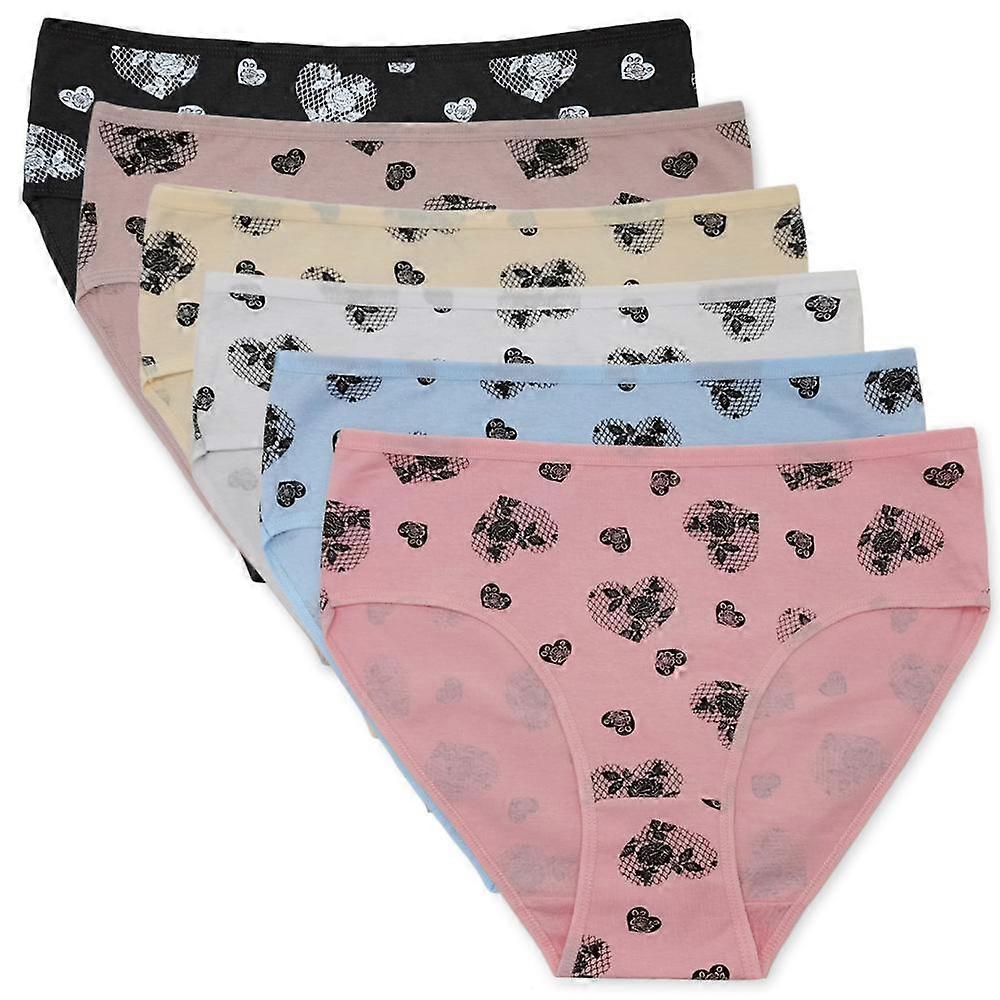 Kvinner Undertøy Høy Midje Bomull Store størrelser Dametruser Truser Truser Truser 6 stk / mye