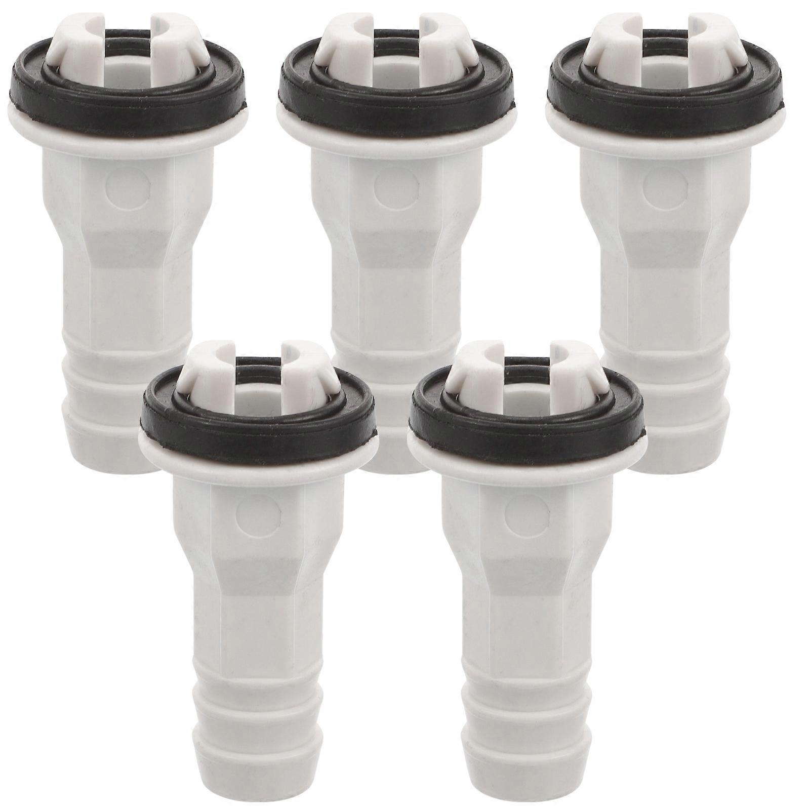 Ac Drain Vacuum Adapter 5Set Window Unit Fitting Water Drainage Leak Prevention White Abs Material