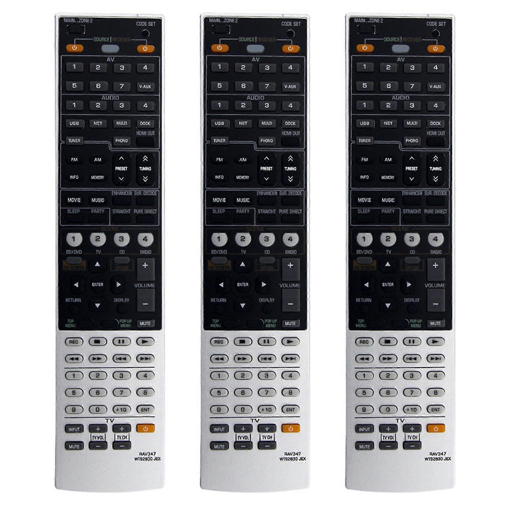 RAV347 WT92830JEX Replaced Remote Control For AV Receiver