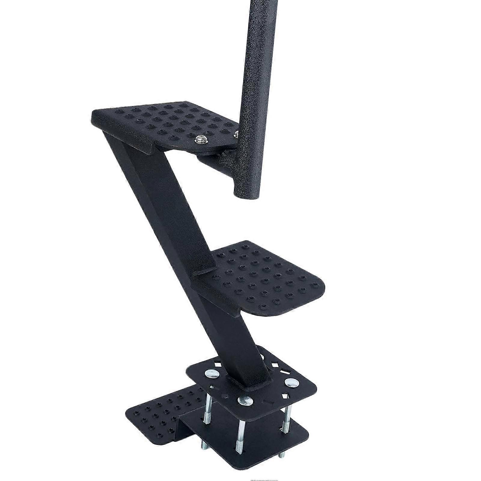 Carbon Steel Boat Trailer Step, 2 Steps, Non-Slip, Universal, with Handle